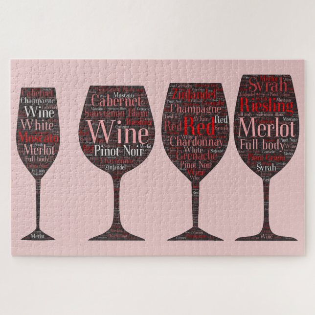 Wine glasses puzzle (Horizontal)