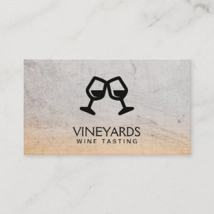 Wine Glasses Toast Business Card