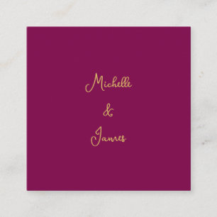 Wine & Gold Colors Professional Trendy Modern Enclosure Card