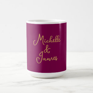 Wine & Gold Colours Professional Trendy Modern Coffee Mug