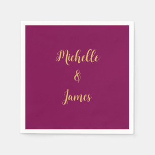 Wine & Gold Colours Professional Trendy Modern Napkin