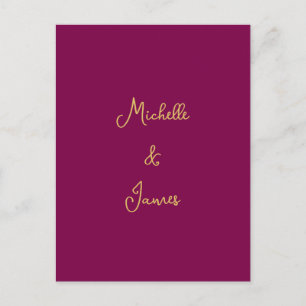 Wine & Gold Colours Professional Trendy Modern Postcard