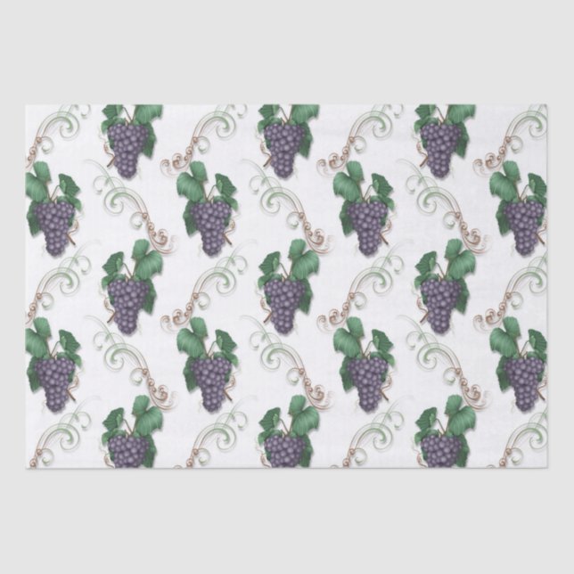 Wine grape gift tissue paper (Front)