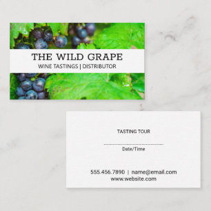 Wine Grapes and Leaves Business Card