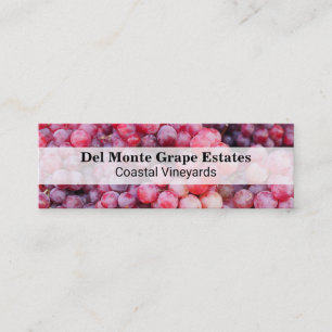 Wine Grapes Background   Vineyard Mini Business Card