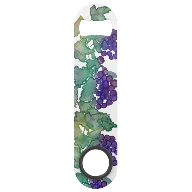 Wine Grapes Bottle Opener Bar Key (Front)