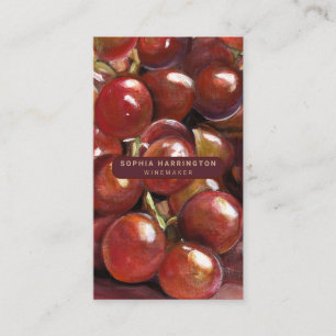 Wine Grapes Custom QR Code Scannable Winery Busine Business Card