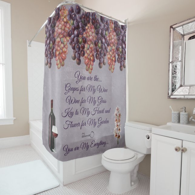 Wine, Grapes, Flowers with Love Poem (In Situ)