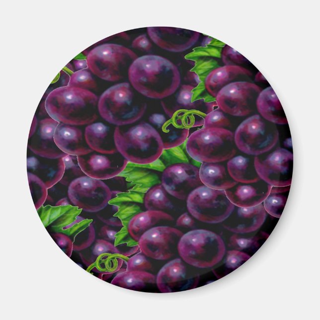 Wine Grapes Magnet (Front)