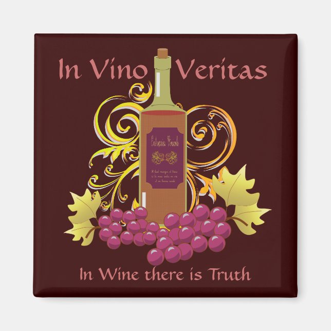 Wine & Grapes Magnet (Front)