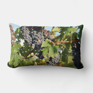 Wine Grapes On Vine Lumbar Pillow