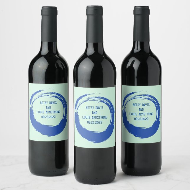 Wine Grapes Personalized Flowers Red White Label (Bottles)