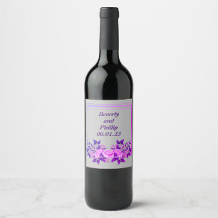Wine Grapes Personalized Flowers Red White Label