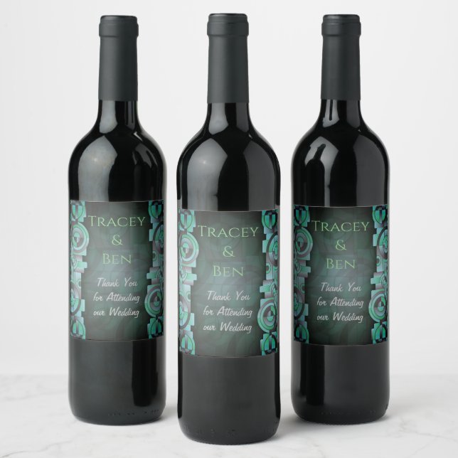 Wine Grapes Personalized Flowers Red White Label (Bottles)