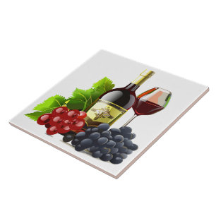 Wine Grapes Print Tile