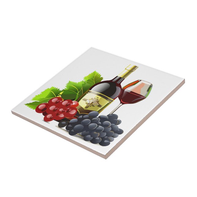 Wine Grapes Print Tile (Side)