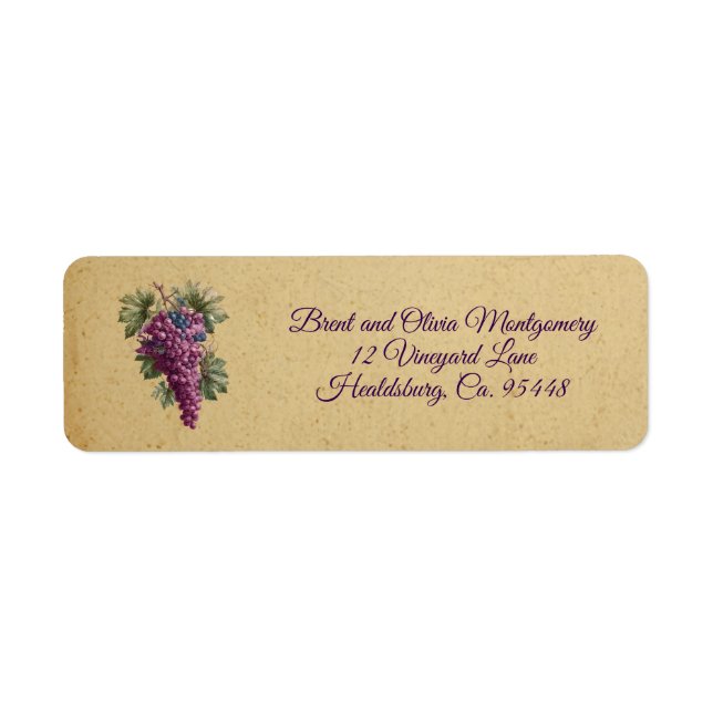 Wine Grapes Return Address (Front)