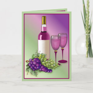Wine & Grapes Toast Card