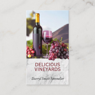 Wine Grapes   Vineyard   Winery Business Card