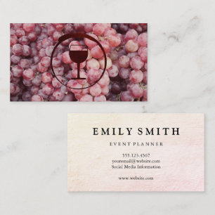 Wine Grapes Winery Logo Business Card