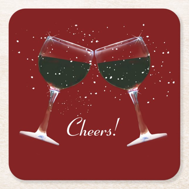 Wine Holiday Party Coasters (Front)