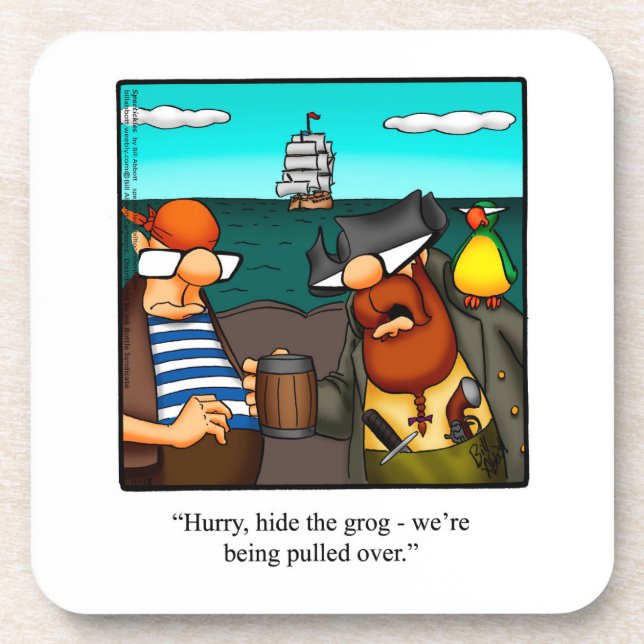  Wine Humour Coaster Set (Front)