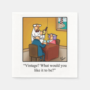 Wine Humour Cocktail Party Napkins