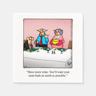 Wine Humour Cocktail Party Napkins
