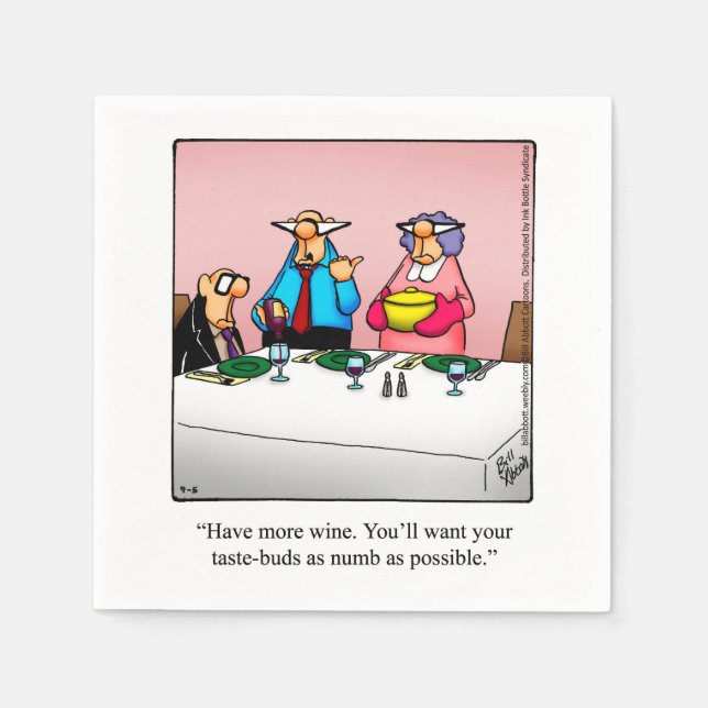 Wine Humour Cocktail Party Napkins (Front)