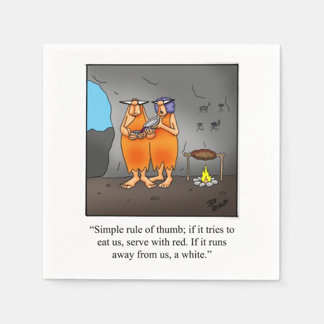 Wine Humour Cocktail Party Napkins (Front)