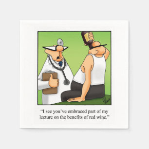 Wine Humour Cocktail Party Napkins