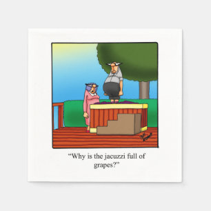 Wine Humour Cocktail Party Napkins