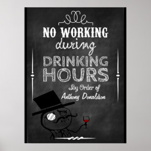 Wine Humour Personalized Chalkboard Poster