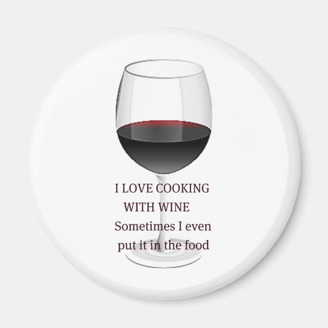 WINE - I LOVE COOKING WITH WINE MAGNET (Front)