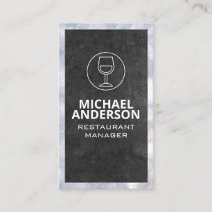 Wine Icon   Rock Background Business Card