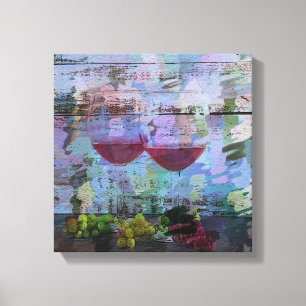 Wine Impressions Stretched Canvas Art