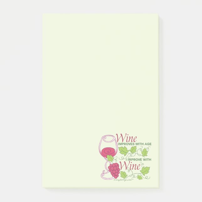 Wine Improves With Age Post-it Notes (Front)
