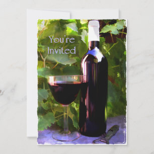 Wine in the Sunset You're Invited Invitation