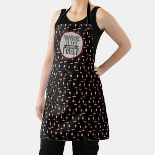 Wine Is My Favourite Fruit Funny Wine Bottle    Apron