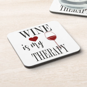 Wine Is My Therapy Beverage Coaster