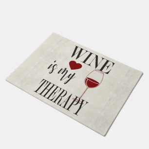 Wine Is My Therapy Doormat
