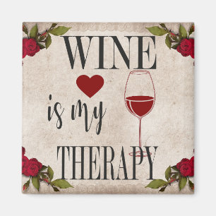 Wine Is My Therapy Magnet
