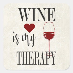 Wine Is My Therapy Sticker