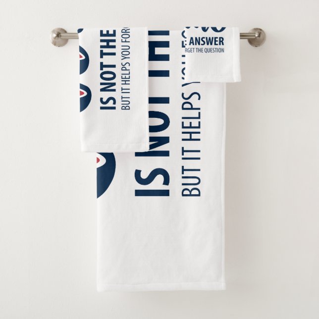 Wine is not the answer bath towel set (Insitu)