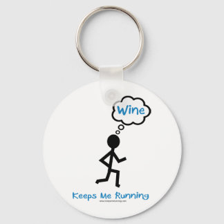Wine - Keeps Me Running Keychain