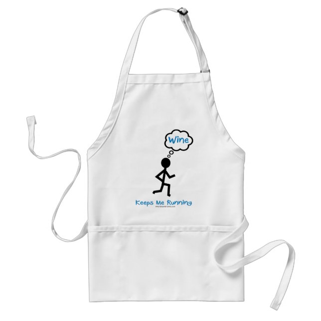 Wine - Keeps Me Running Standard Apron (Front)