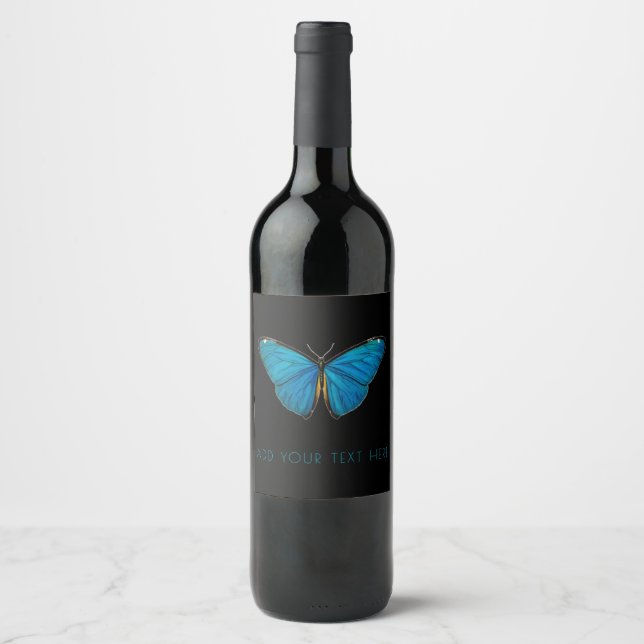 WINE LABEL : BLUE BUTTERFLY (Front)