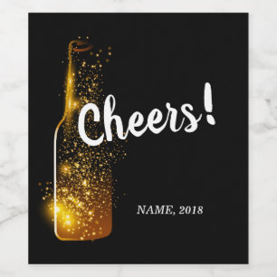 WINE LABEL - cheers, any years, wedding, birthday
