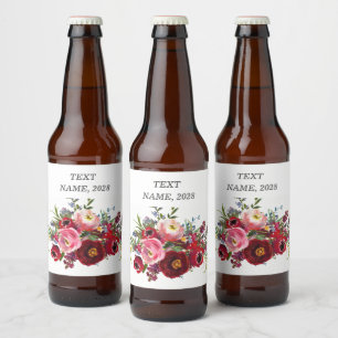 WINE LABEL -  floral