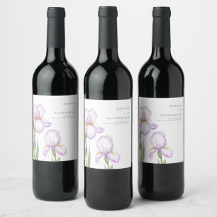 Wine Label for a Modern Wedding.